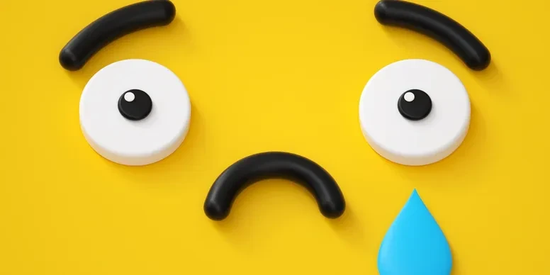 Emotional expression of deep pain and hope